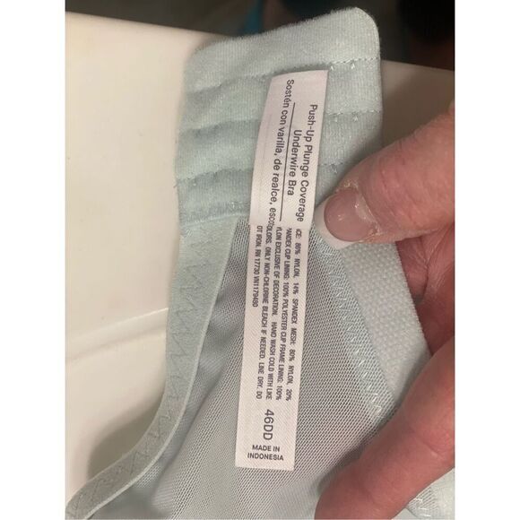 Auden Push-Up Plunge Coverage Underwire Bra 46DD Very Light Green - Picture 16 of 16